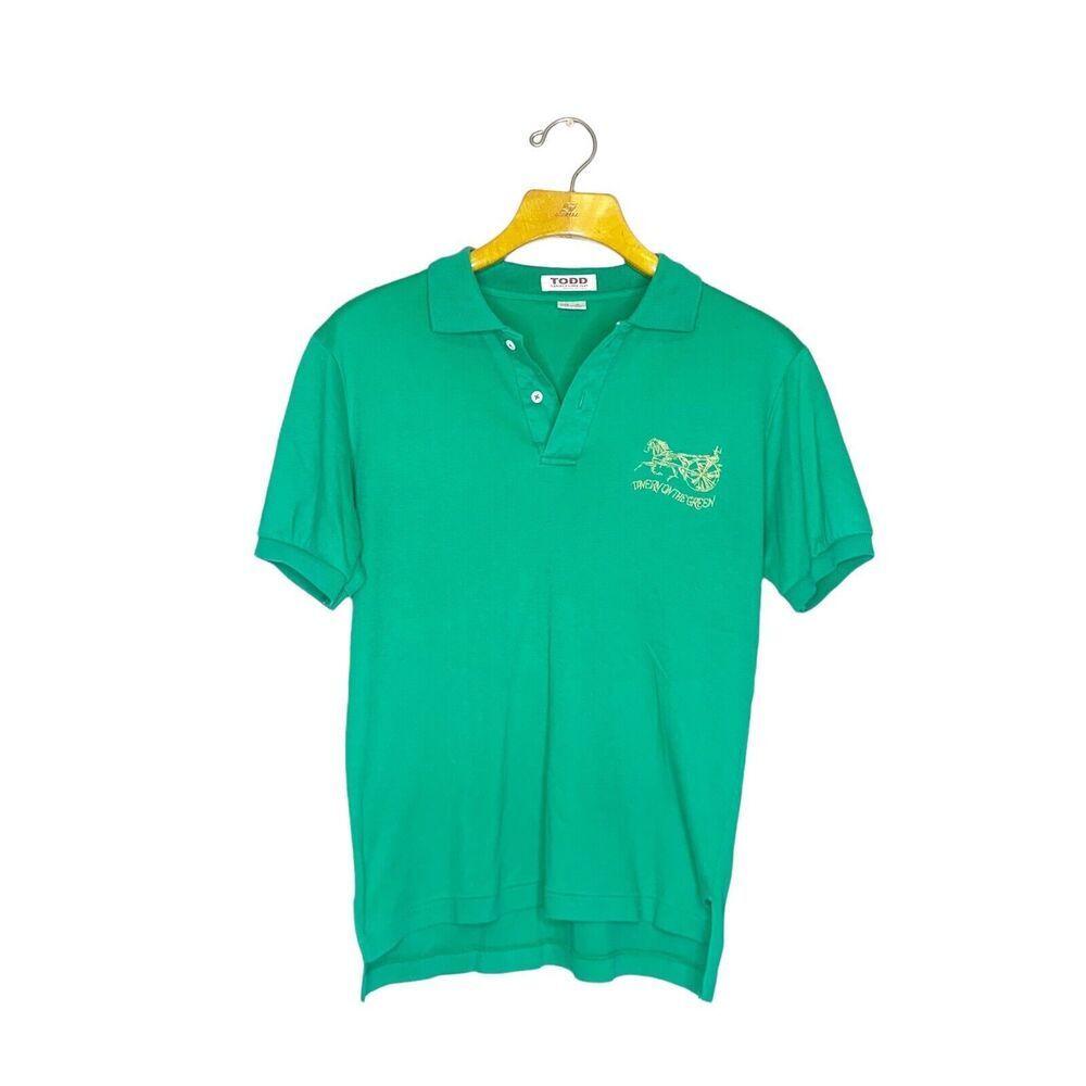 Vintage M Medium Tavern on the Green Polo Embroidered Carriage Logo Short Sleeve